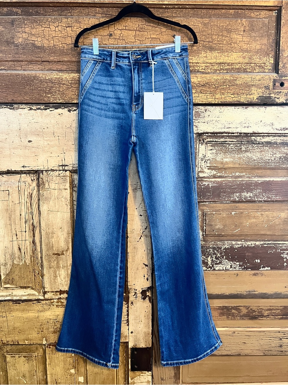 KanCan NWT High Rise Flare Jeans Vintage Wash Stretch Denim